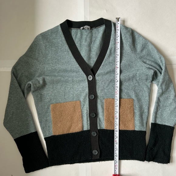 COS Colour-block Cardigan Sweater In Green size S - Picture 7 of 14